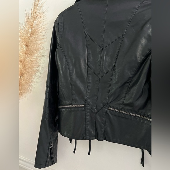 Up on a Tuesday Black Vegan Leather Jacket - Picture 4 of 7